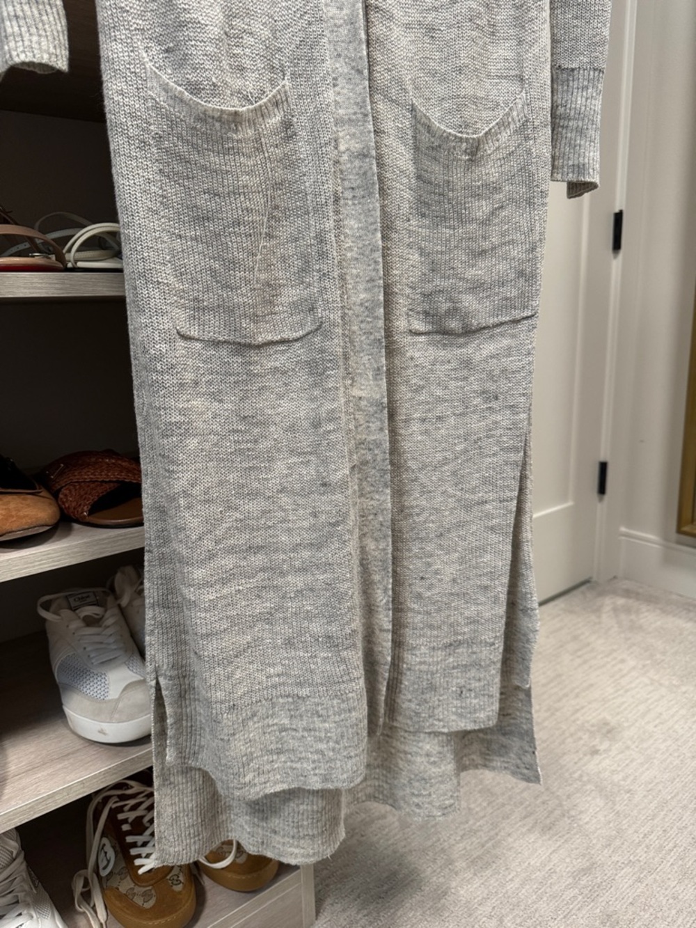Eileen Fisher Organic Linen Ribbed Duster Cardigan Size Small - Picture 2 of 7